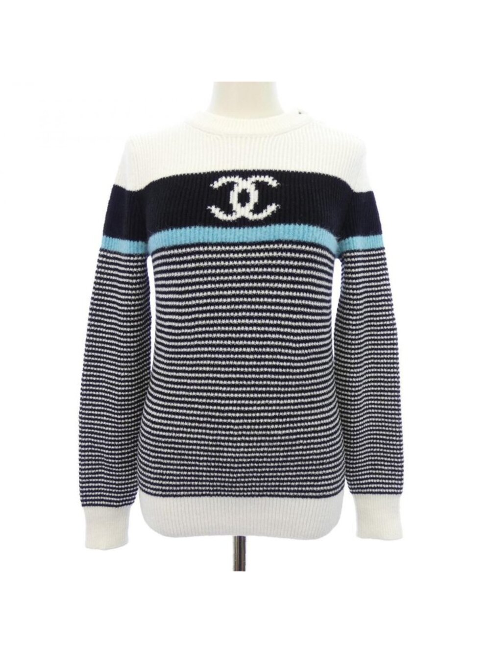 Chanel 22B Knit Sweater White